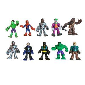 Imaginext Figures Marvel Super Hero Hasbro Cake Toppers Mixed Lot Of 10 *READ*